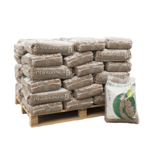 Bioforestal Pellets – 1/2 Palet de 42 sacos de 15 kg (630 kg)
