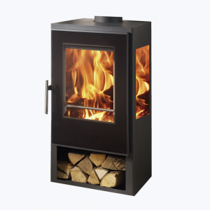 Estufa de leña Panadero Condor 3V — 8 kW, visión en tres lados