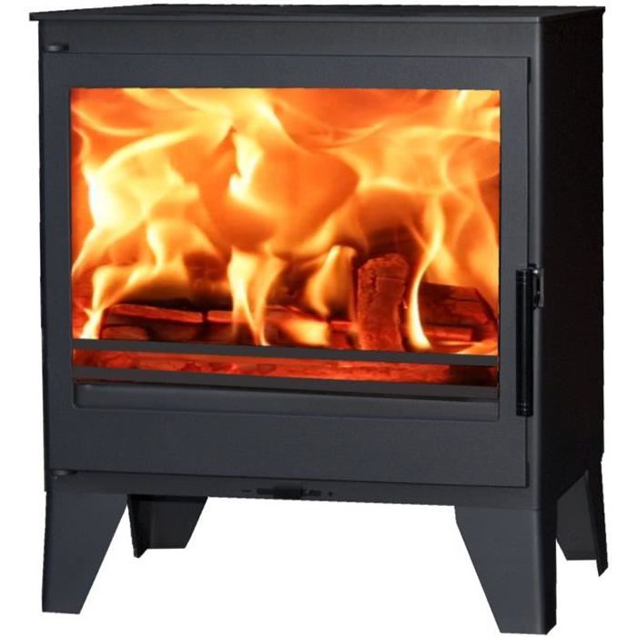 Estufa de leña Perle 7,1 Kw Acero