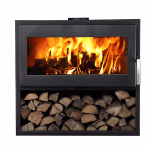 Estufa de leña Supra Larry Bucher — 8,5 kW, color negro