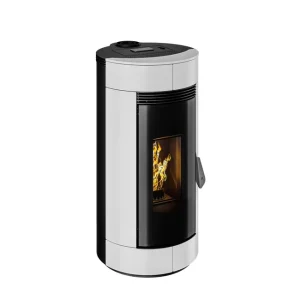 Estufa de pellets de metal blanco 6,1 kW