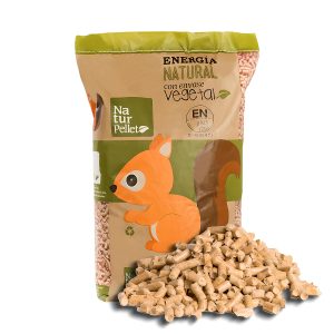 NaturPellet – Palet de 35 sacos de 15 kg (525 kg) Madera Natural