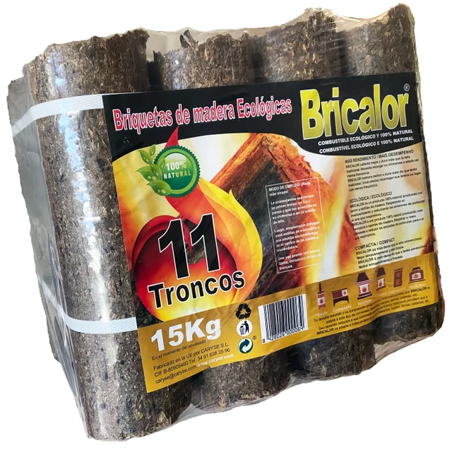 Pack de briquetas de madera CARYSE de 15 kg