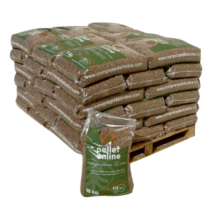 Pellets ENplus A1 Premium – Medio Palet de 42 sacos de 15 kg (630 kg)